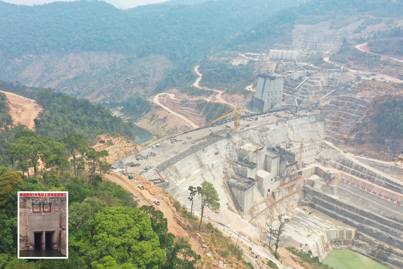 老挝南屯1水电站大坝全景1.png